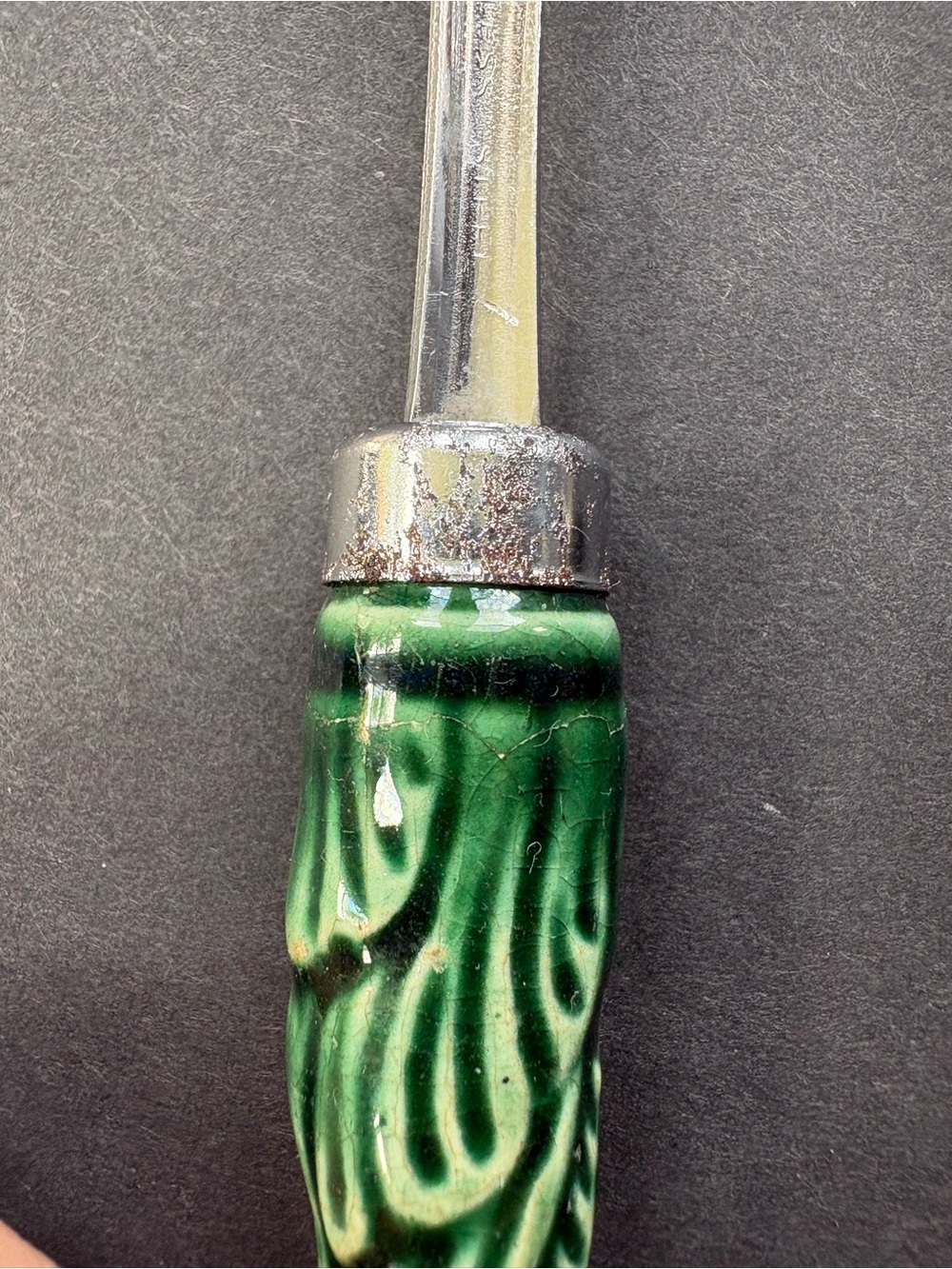Mid-Century Ceramic Handle Seafood/Cocktail Fork Set Green and Red - Unbranded - Picture 10 of 13